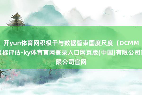 开yun体育网积极干与数据管束国度尺度(DCMM)贯标评估-ky体育官网登录入口网页版(中国)有限公司官网