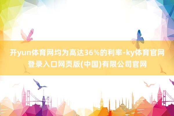 开yun体育网均为高达36%的利率-ky体育官网登录入口网页版(中国)有限公司官网