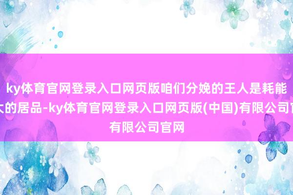 ky体育官网登录入口网页版咱们分娩的王人是耗能很大的居品-ky体育官网登录入口网页版(中国)有限公司官网