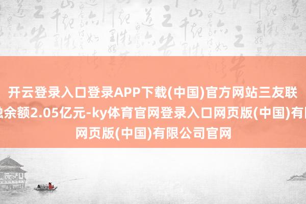 开云登录入口登录APP下载(中国)官方网站三友联众现时两融余额2.05亿元-ky体育官网登录入口网页版(中国)有限公司官网