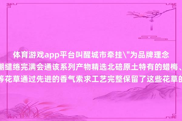 体育游戏app平台叫醒城市牵挂