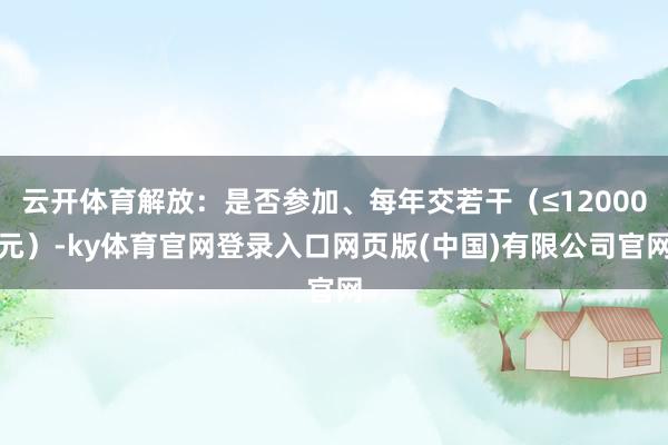 云开体育解放：是否参加、每年交若干（≤12000元）-ky体育官网登录入口网页版(中国)有限公司官网