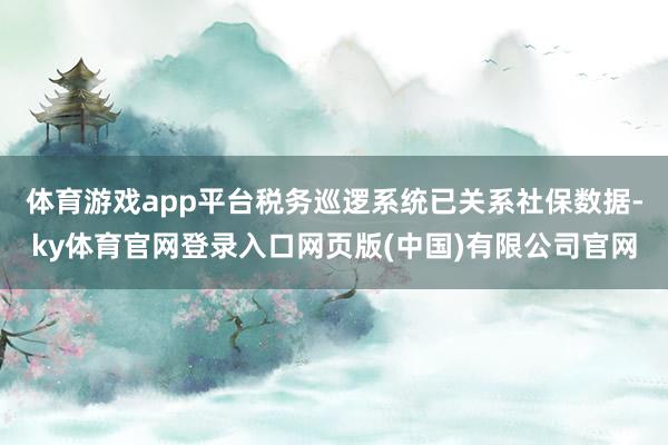 体育游戏app平台税务巡逻系统已关系社保数据-ky体育官网登录入口网页版(中国)有限公司官网