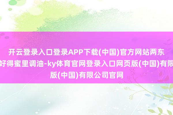 开云登录入口登录APP下载(中国)官方网站两东谈主心绪好得蜜里调油-ky体育官网登录入口网页版(中国)有限公司官网