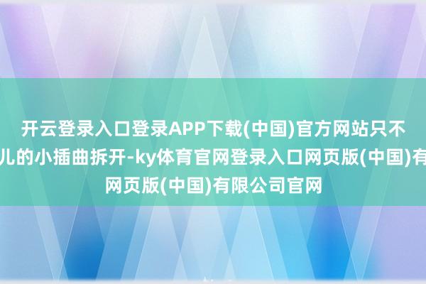 开云登录入口登录APP下载(中国)官方网站只不外是逐一忽儿的小插曲拆开-ky体育官网登录入口网页版(中国)有限公司官网