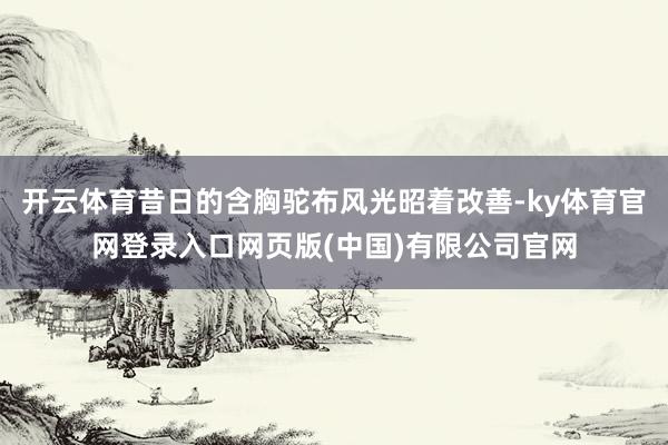 开云体育昔日的含胸驼布风光昭着改善-ky体育官网登录入口网页版(中国)有限公司官网